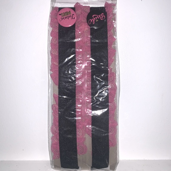 Cute Pink and Black Suspenders - Picture 2 of 3